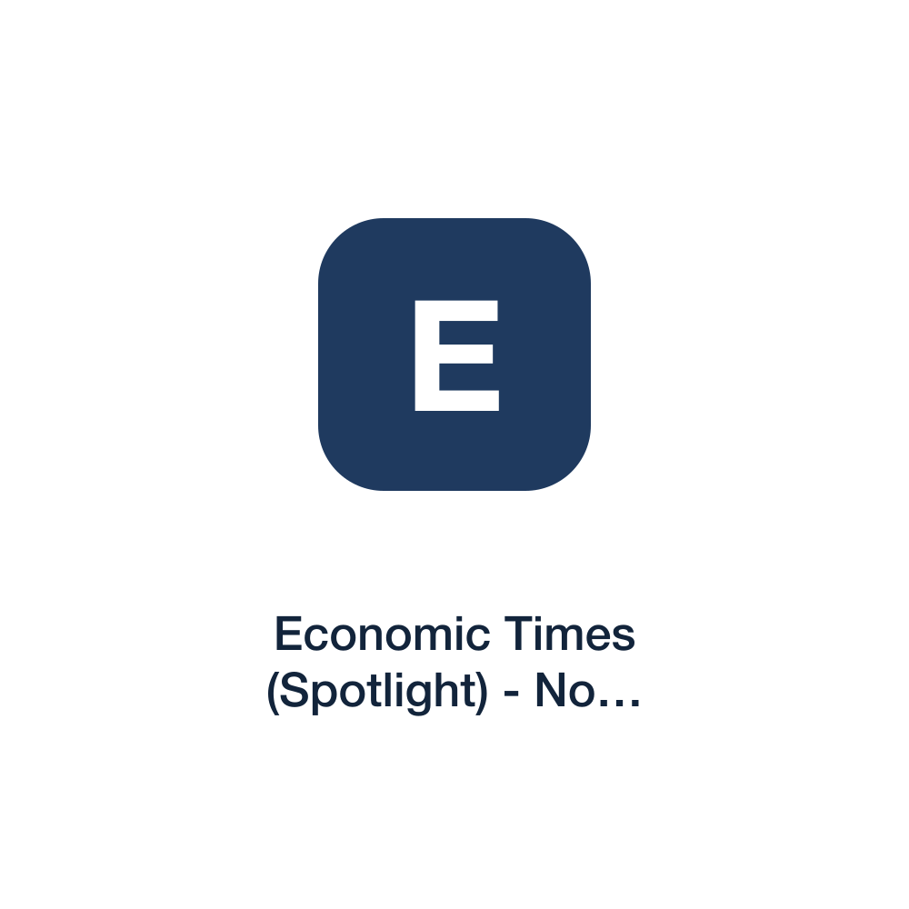 Economic Times (Spotlight) - No Indexing guarentee) press release placement