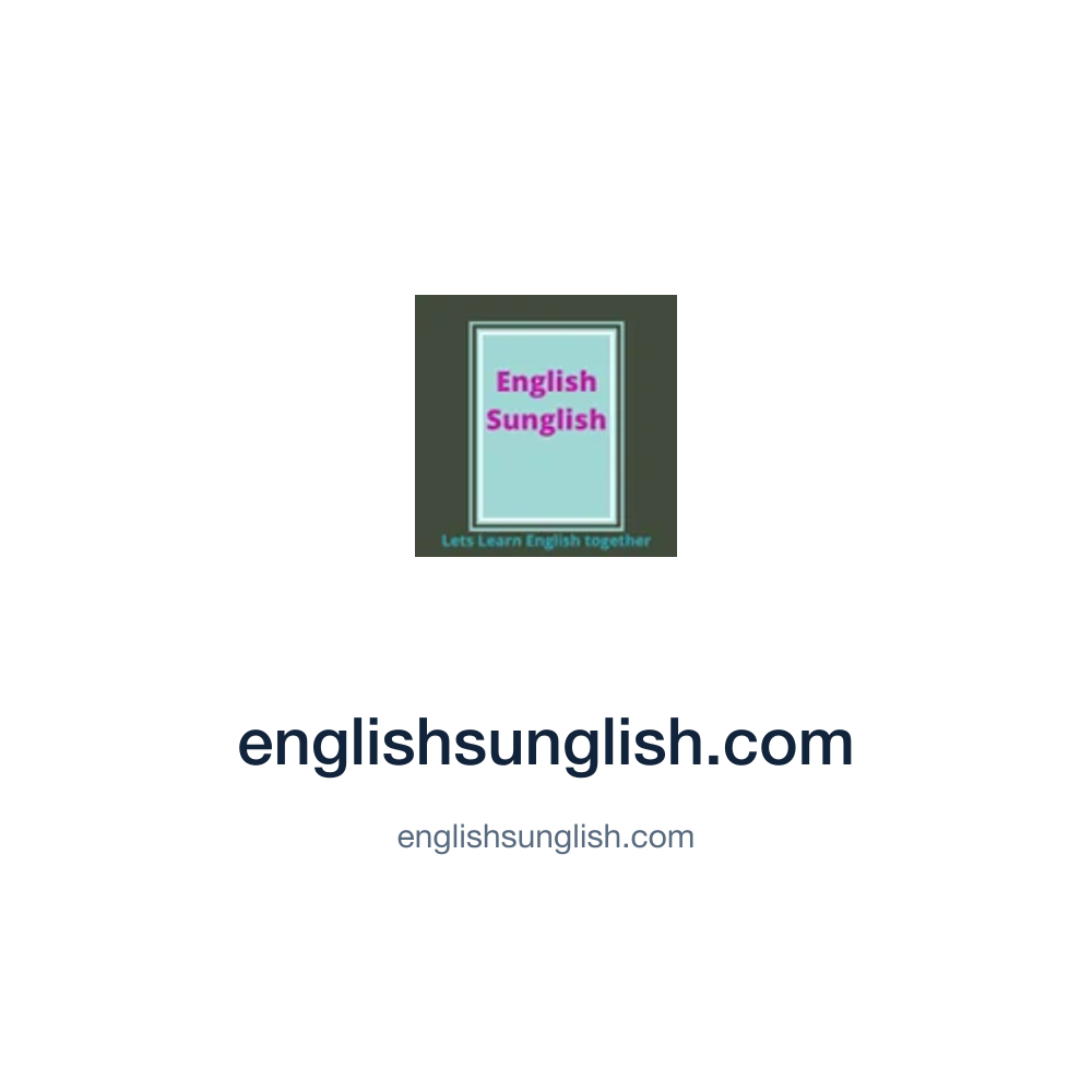 englishsunglish.com — englishsunglish.com press release placement