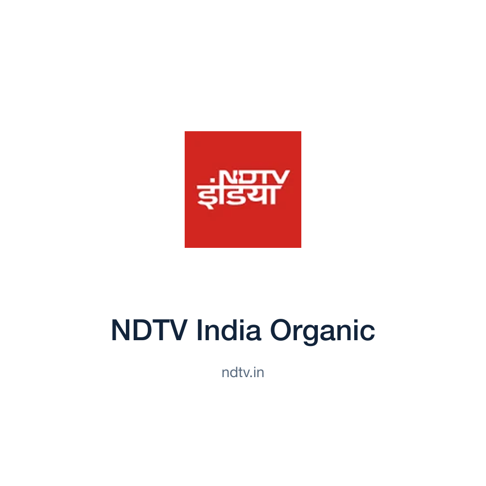 NDTV India Organic — ndtv.in press release placement
