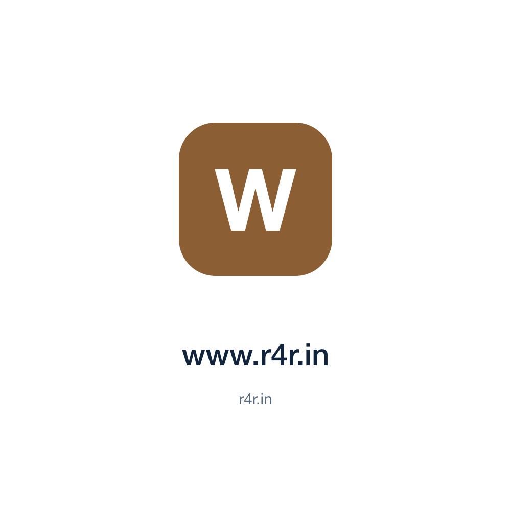 www.r4r.in — r4r.in press release placement